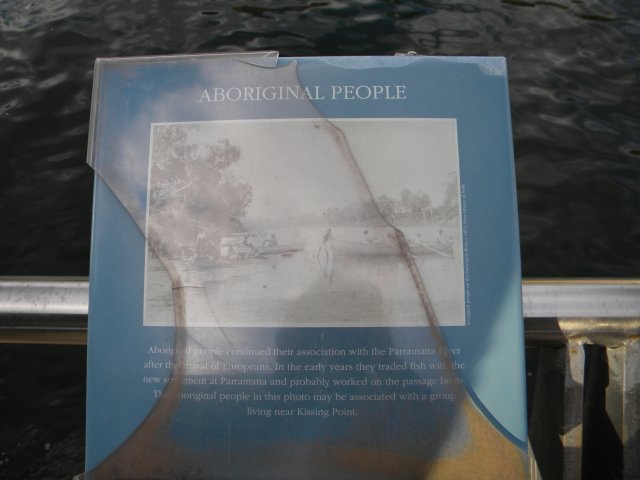 Tourist sign, Parramatta public wharf, 2010